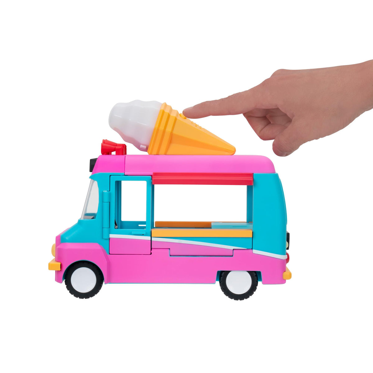 Jazwares Adopt Me Ice Cream Truck features three pets and Visitor June for collectible adventures.