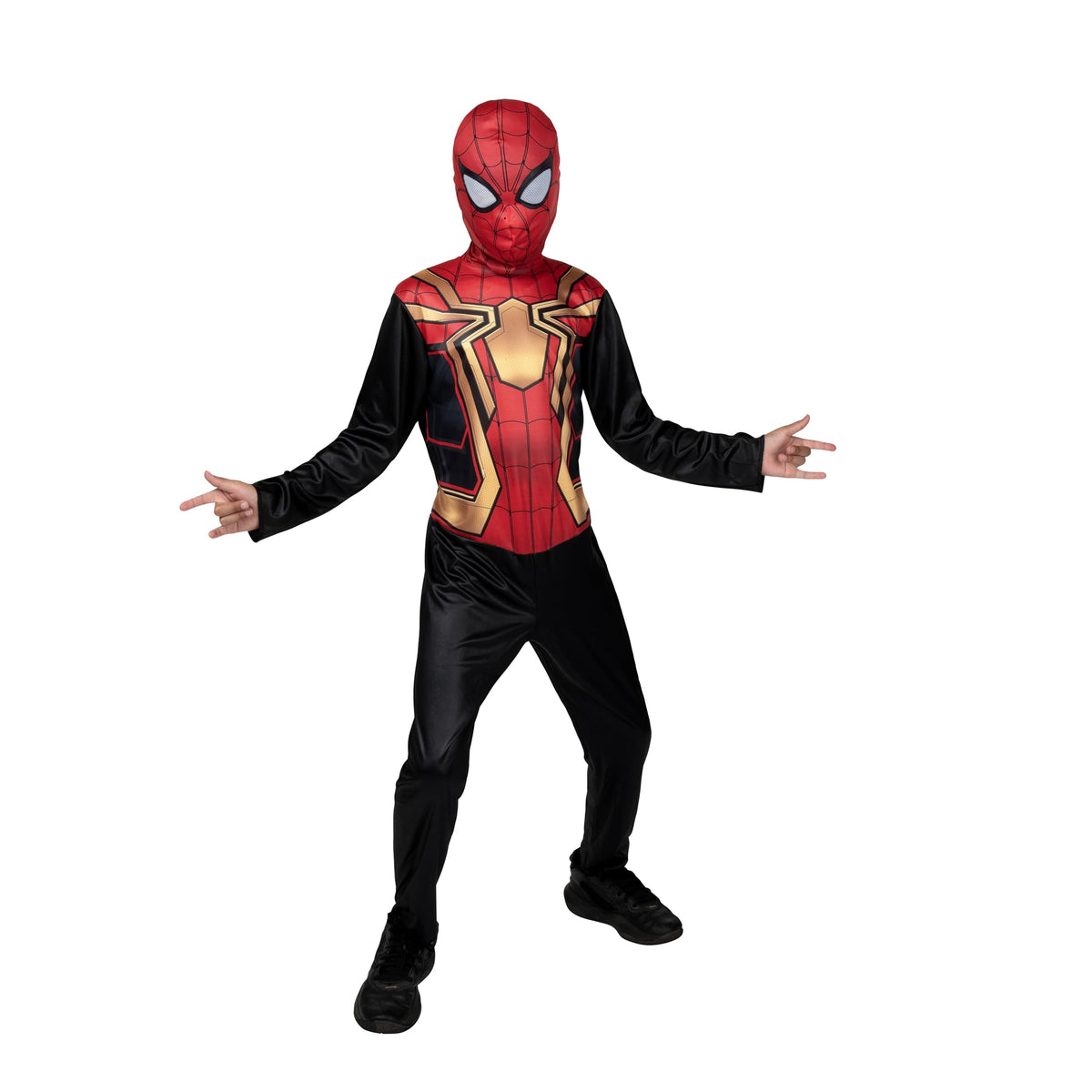Jazwares Spider-Man Integrated Suit front view shows bold red and black print for lively play