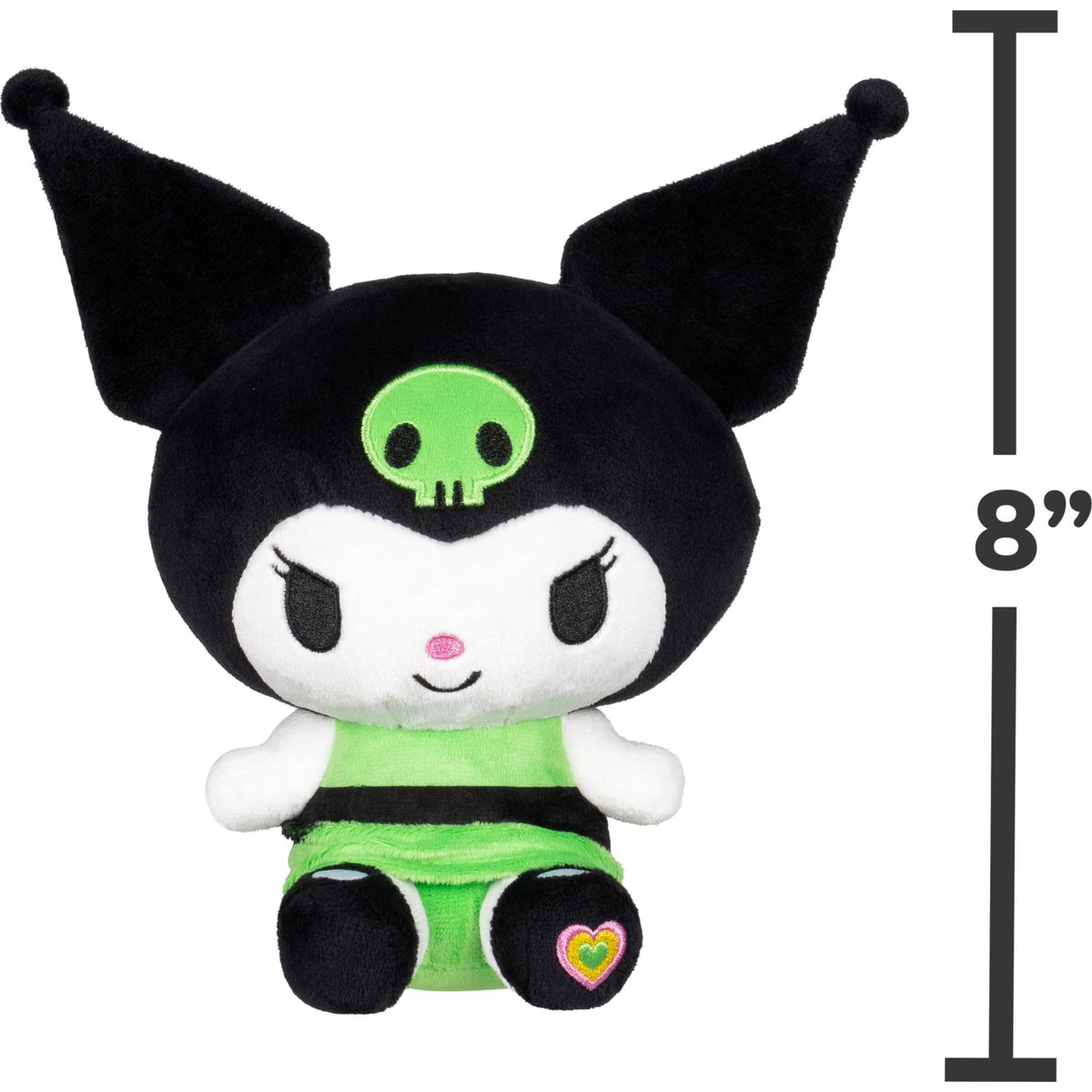 Jazwares Buttercup plush close-up with bright green eyes for bold character play.