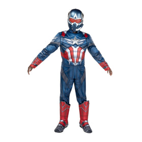Jazwares Costume Play Captain America mask with adjustable strap for secure wear.
