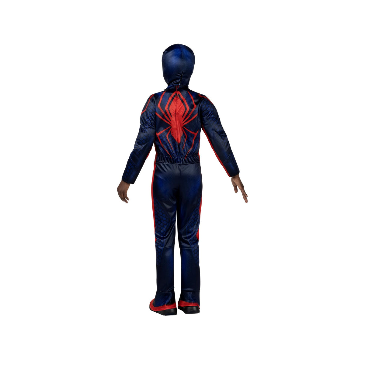 Back view with spider symbol for complete costume detail