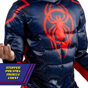 Miles Morales spider emblem on chest detail for authentic Spider-Verse look