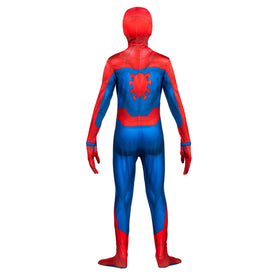 Back view of Jazwares Costume Play Spider-Man Zentai highlighting seamless zipper design