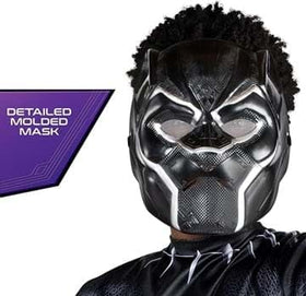 Jazwares Costumes MARVEL Black Panther plastic mask with eye mesh enhances costume realism.