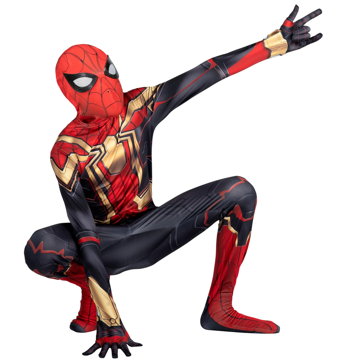 Jazwares Marvel Integrated Spider-Man youth zentai back view for immersive costume look