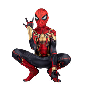 Jazwares Marvel Spider-Man youth Zentai front view for immersive cosplay and comfortable movement.