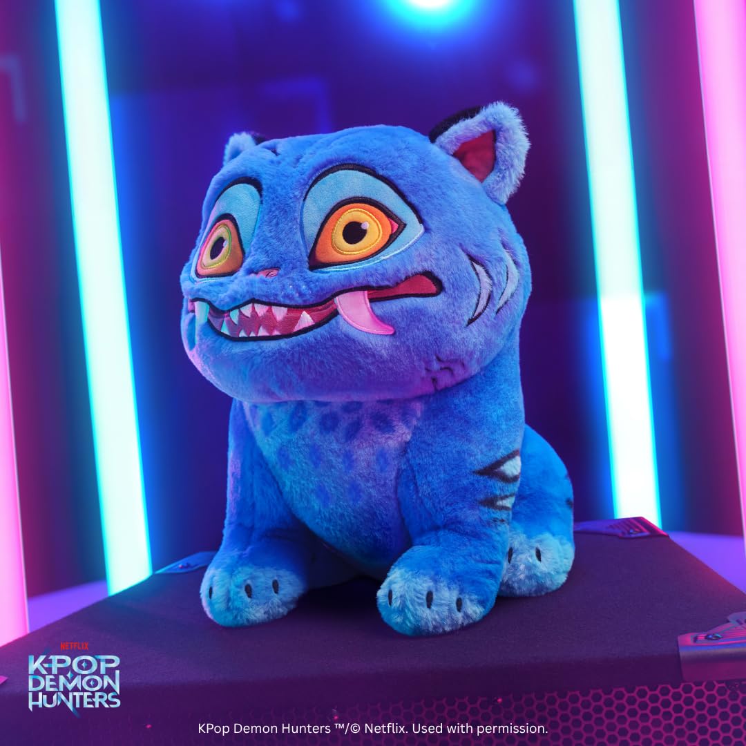 Collectible Derpy Tiger plush from Jazwares brightens desks, shelves, and gaming spaces