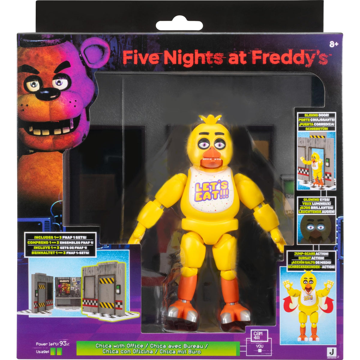 Jazwares Five Nights at Freddy’s Classic Chica office-set figure, display-ready for collectors