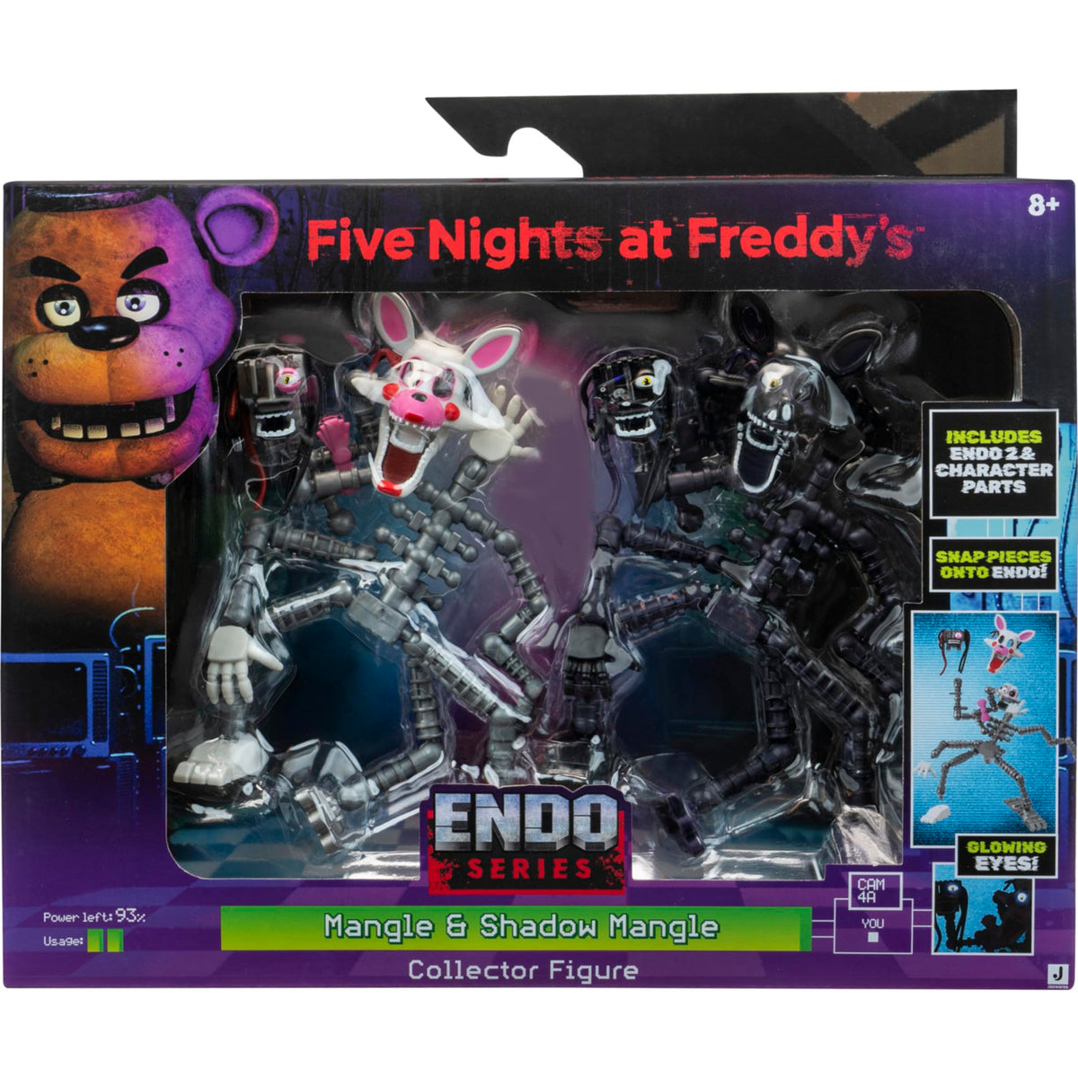 Jazwares Five Nights Endo-01 with Mangle parts for dynamic posing.