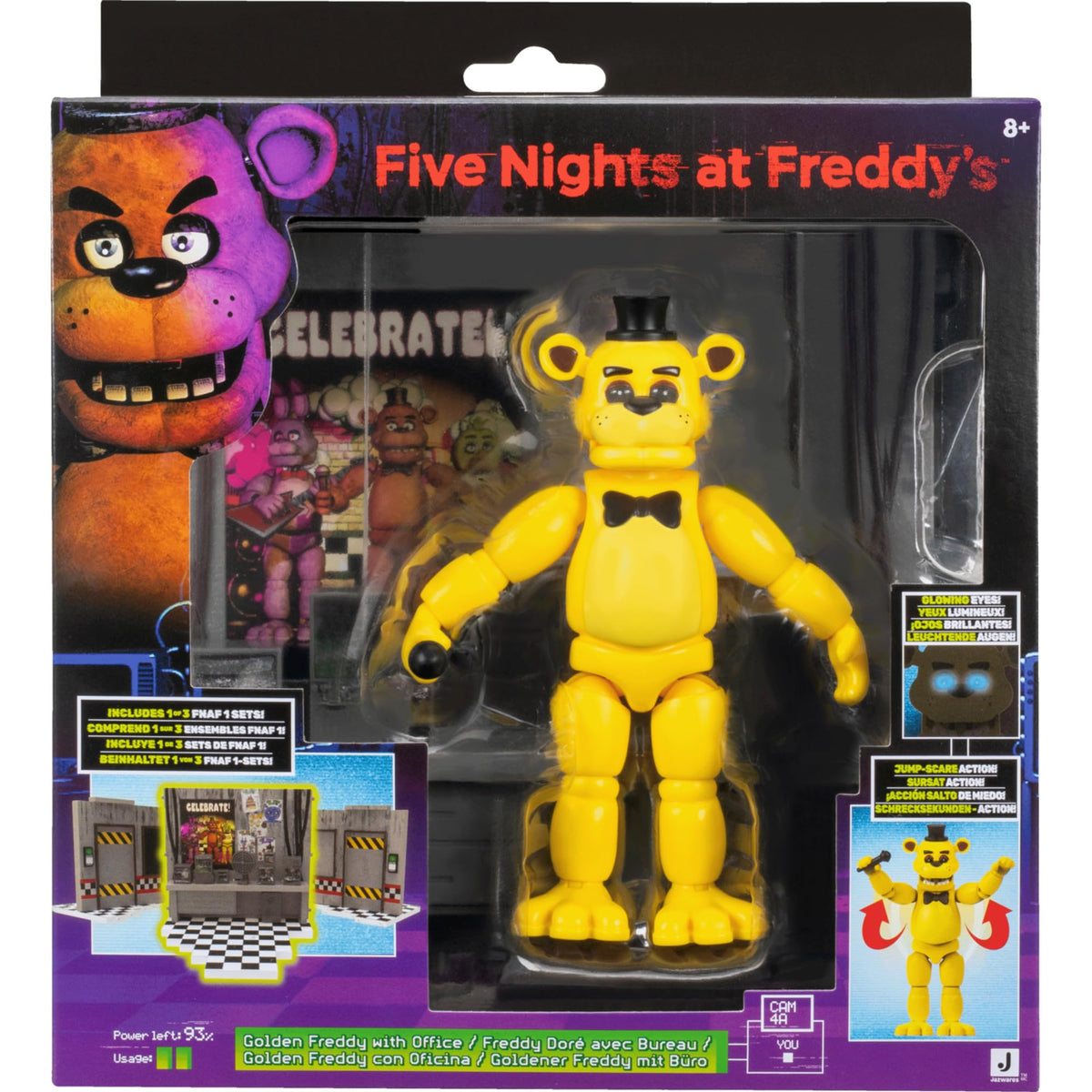 Jazwares Golden Freddy jumpscare feature adds a surprising play moment.