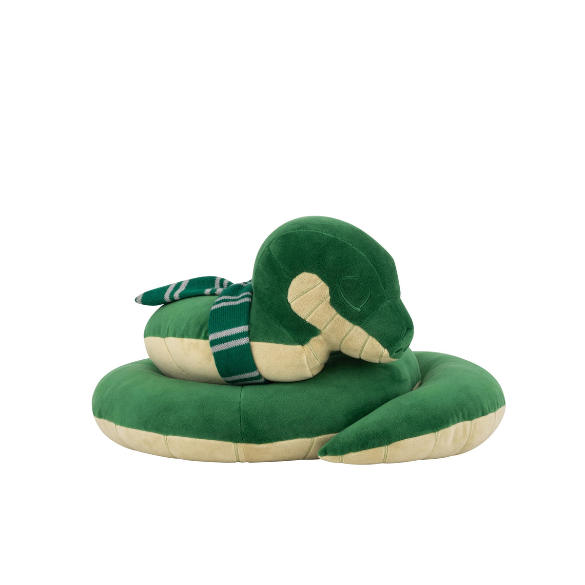 Jazwares Harry Potter Slytherin Snake plush front view, ultra-soft cuddle companion for nap time
