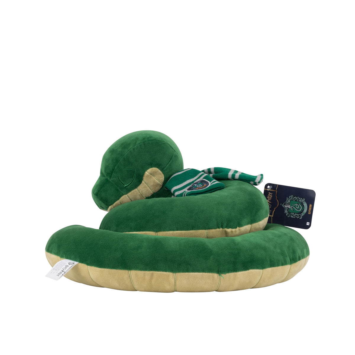 Jazwares Harry Potter Slytherin Snake plush side view, perfect for hugging during story time