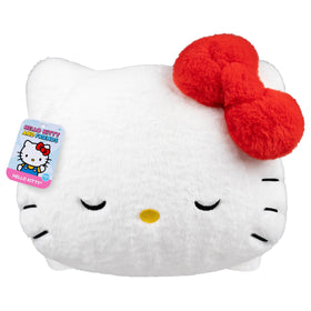 Jazwares Hello Kitty 18-inch sleeping plush close-up highlighting soft material and outfit