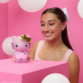 Jazwares Hello Kitty glitter finish nesting figure captures light for playful display