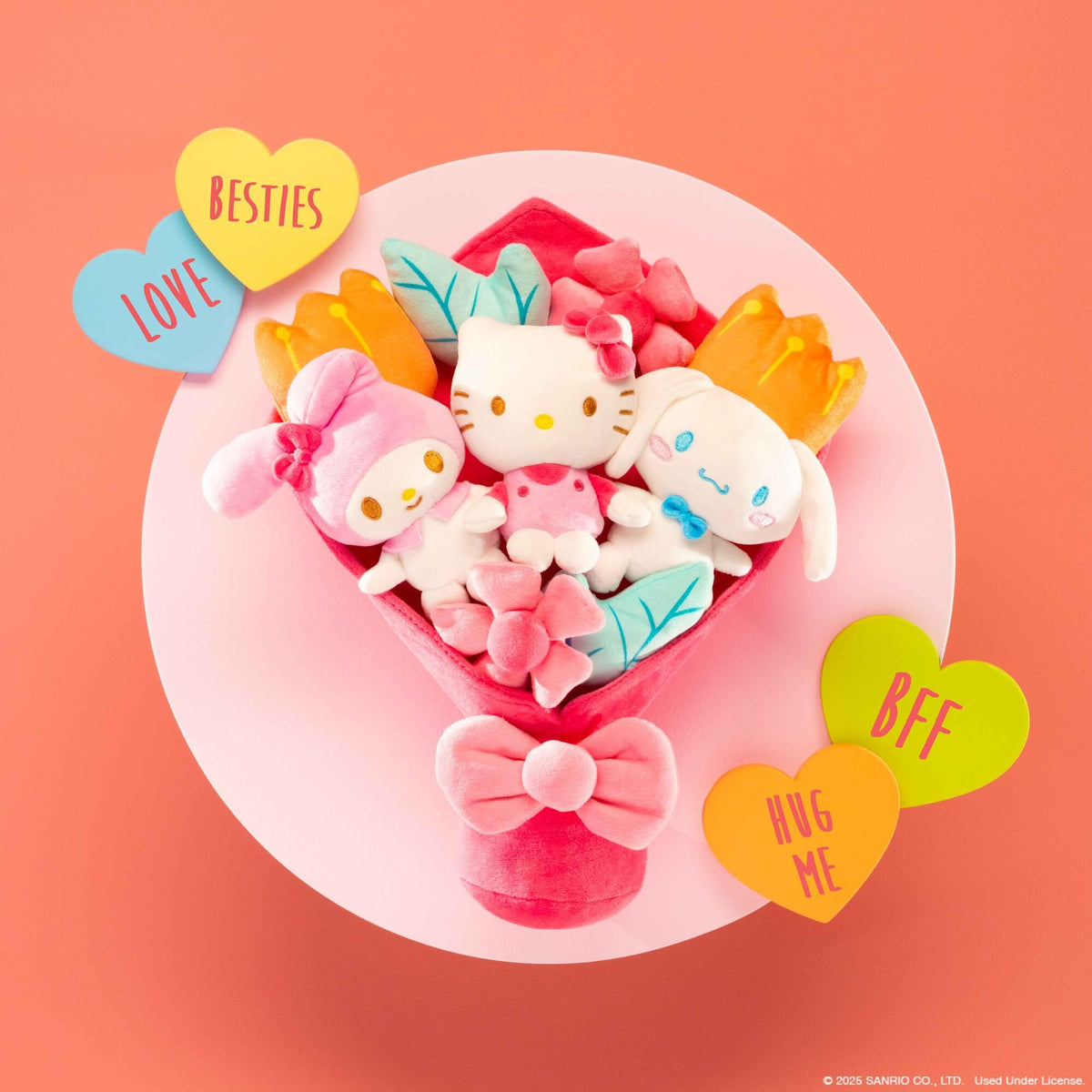 Jazwares Hello Kitty bouquet blue flower plush adds colorful charm