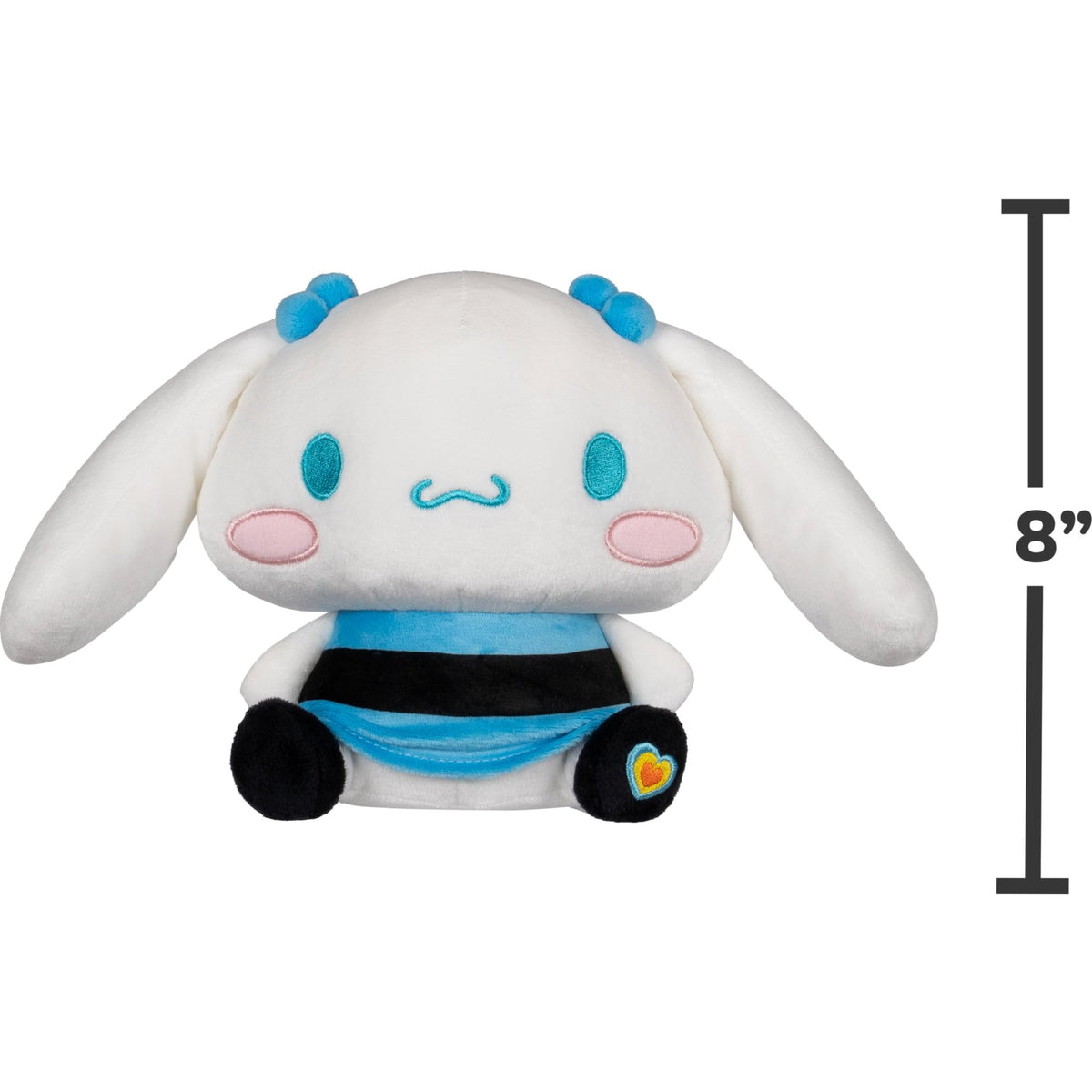 Cinnamoroll floppy ears and Bubbles blue eyes enhance charm.