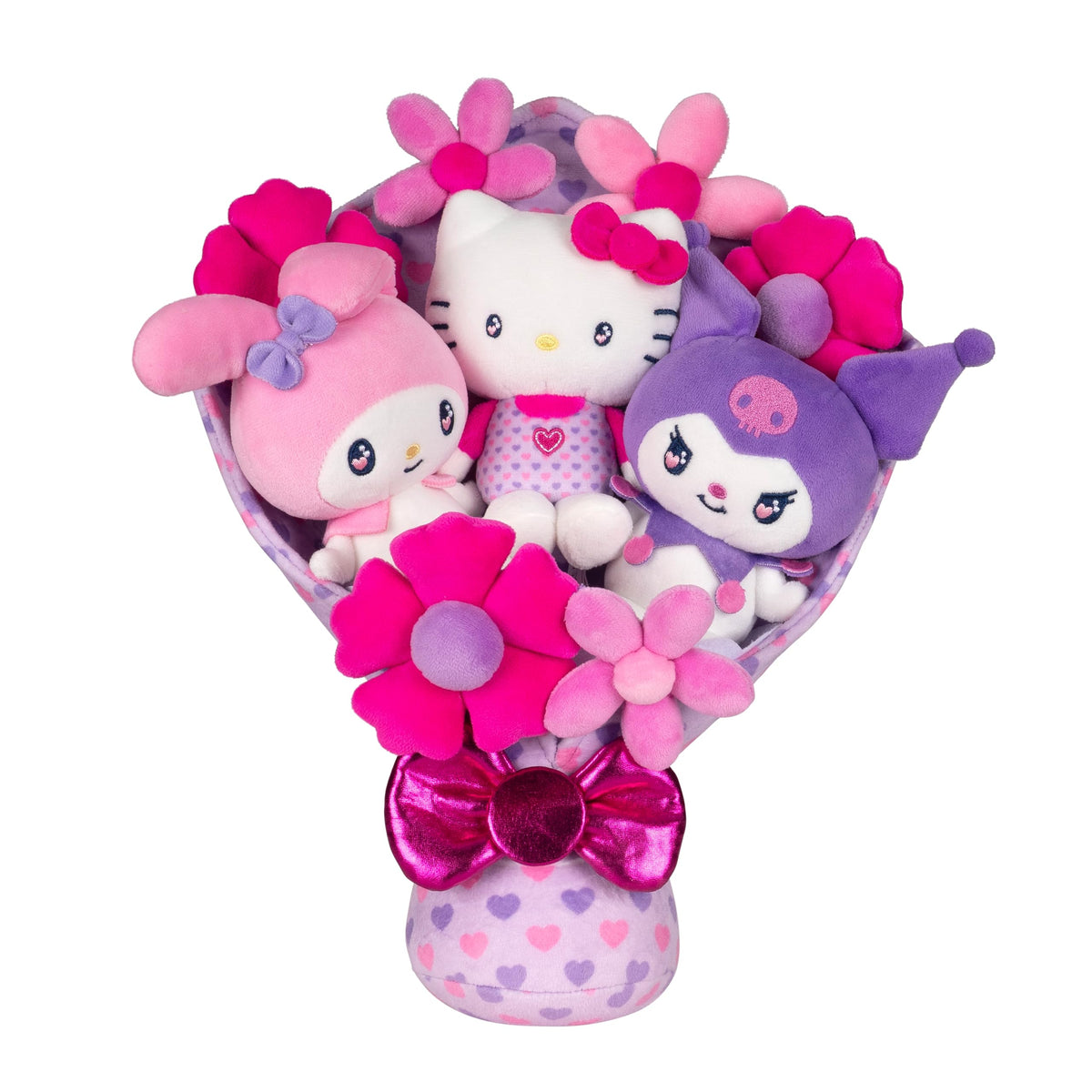 Jazwares Hello Kitty Friends Plush Bouquet hero image showcases a lasting, gift-worthy presentation.