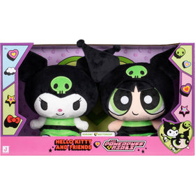 Jazwares Hello Kitty and Friends Kuromi Buttercup plush set—8-inch display-ready duo.