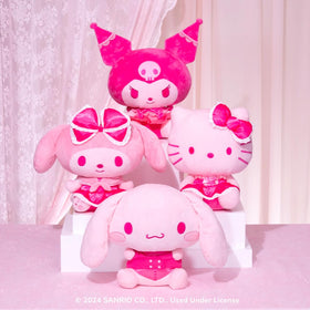 Hello Kitty plush with lace and bow for kawaii fashion