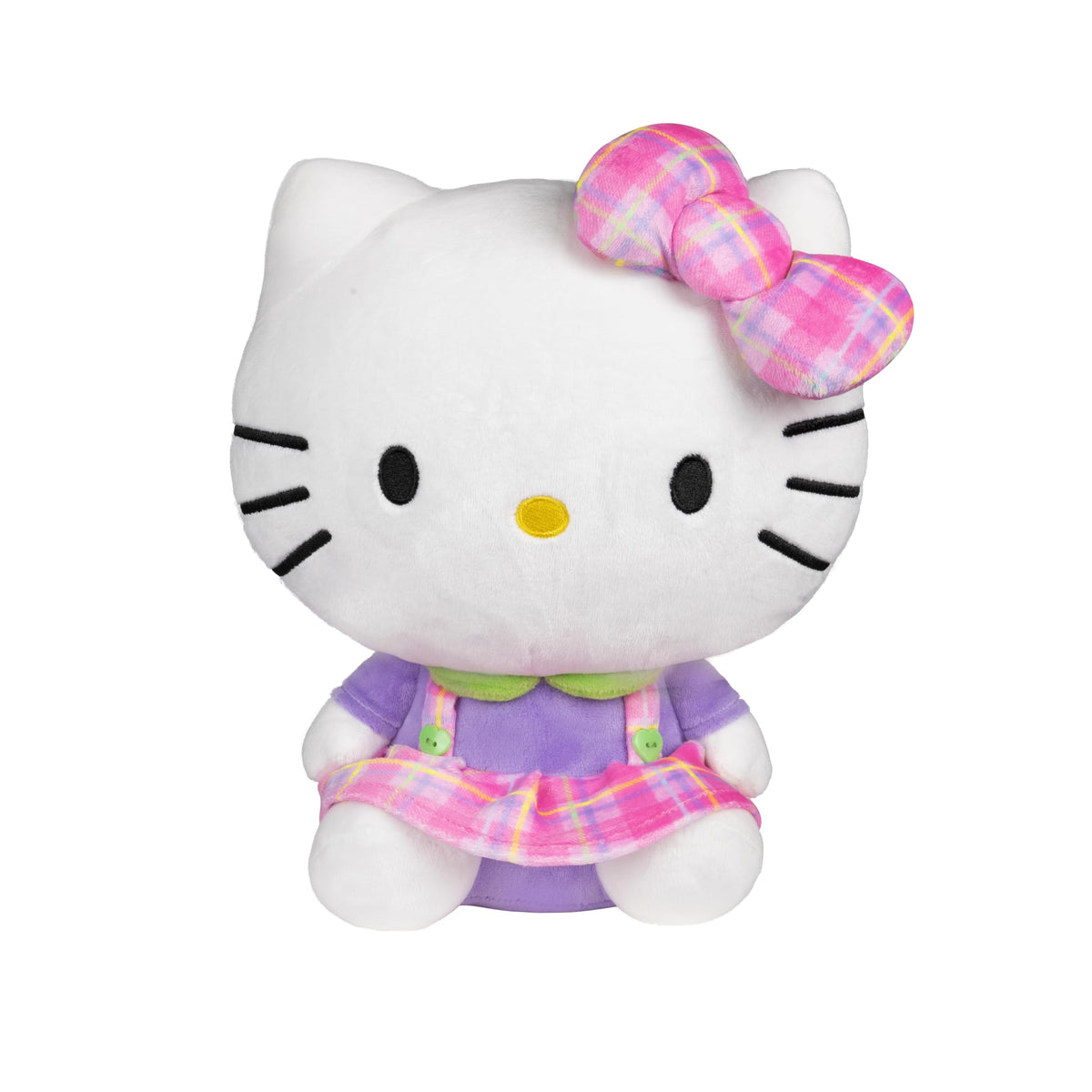 Hello Kitty Neon Plush 12-inch by Jazwares, vibrant display piece for fans and collectors.