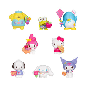 Jazwares Hello Kitty picnic figures set with vibrant 2-inch characters for display.