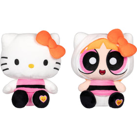 Jazwares Hello Kitty plush bow detail showcasing iconic charm for display.