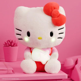 Jazwares Hello Kitty plush holding a shooting star, ideal bedtime companion.