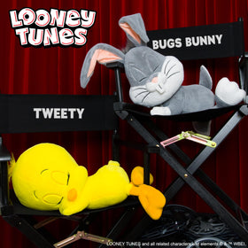 Looney Tunes Bugs Bunny sleeping plush by Jazwares, perfect bedroom decor and comfort.