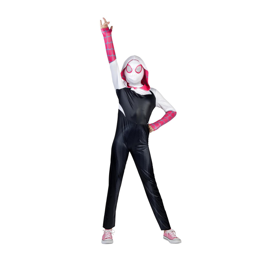 Jazwares Marvel Spider-Gwen costume (Medium) for imaginative play and authentic Spider-Verse look.