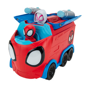 Jazwares Marvel Spidey hauler roof action reveals Ghost-Spider for dynamic play