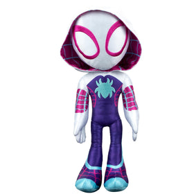 Jazwares Marvel Spidey Ghost-Spider 16-inch plush with phrases sparks imaginative play.