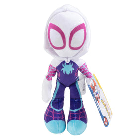 Jazwares Marvel Gwen Stacy Ghost Spider plush front view for imaginative play.