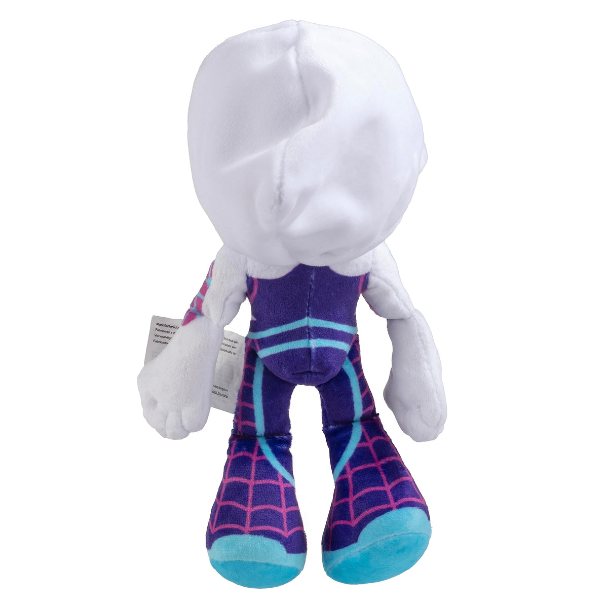 Jazwares Marvel Spider-Verse licensed plush tag visible for authenticity.