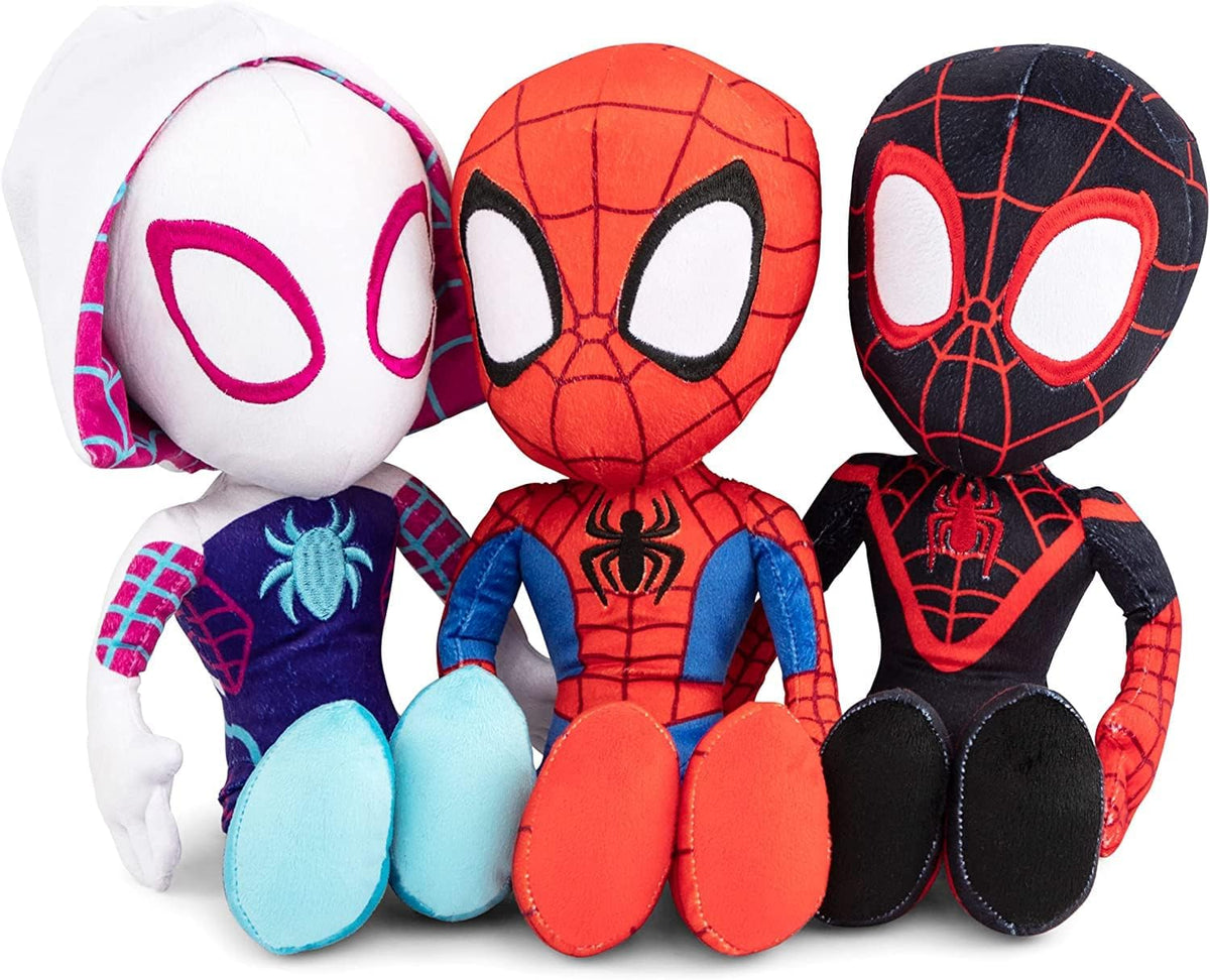 Jazwares Marvel Spidey Plush 3-Pack Spider-Man side pose for cuddling