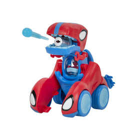 Jazwares MARVEL Spidey-Rex Racer front view shows transforming play and action-ready design