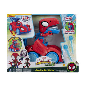 Jazwares MARVEL Spidey-Rex Racer features Spider icon sounds in both modes