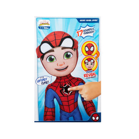 Jazwares Spidey Secret Hero Reveal plush, mask reveal shows Peter Parker to inspire play.