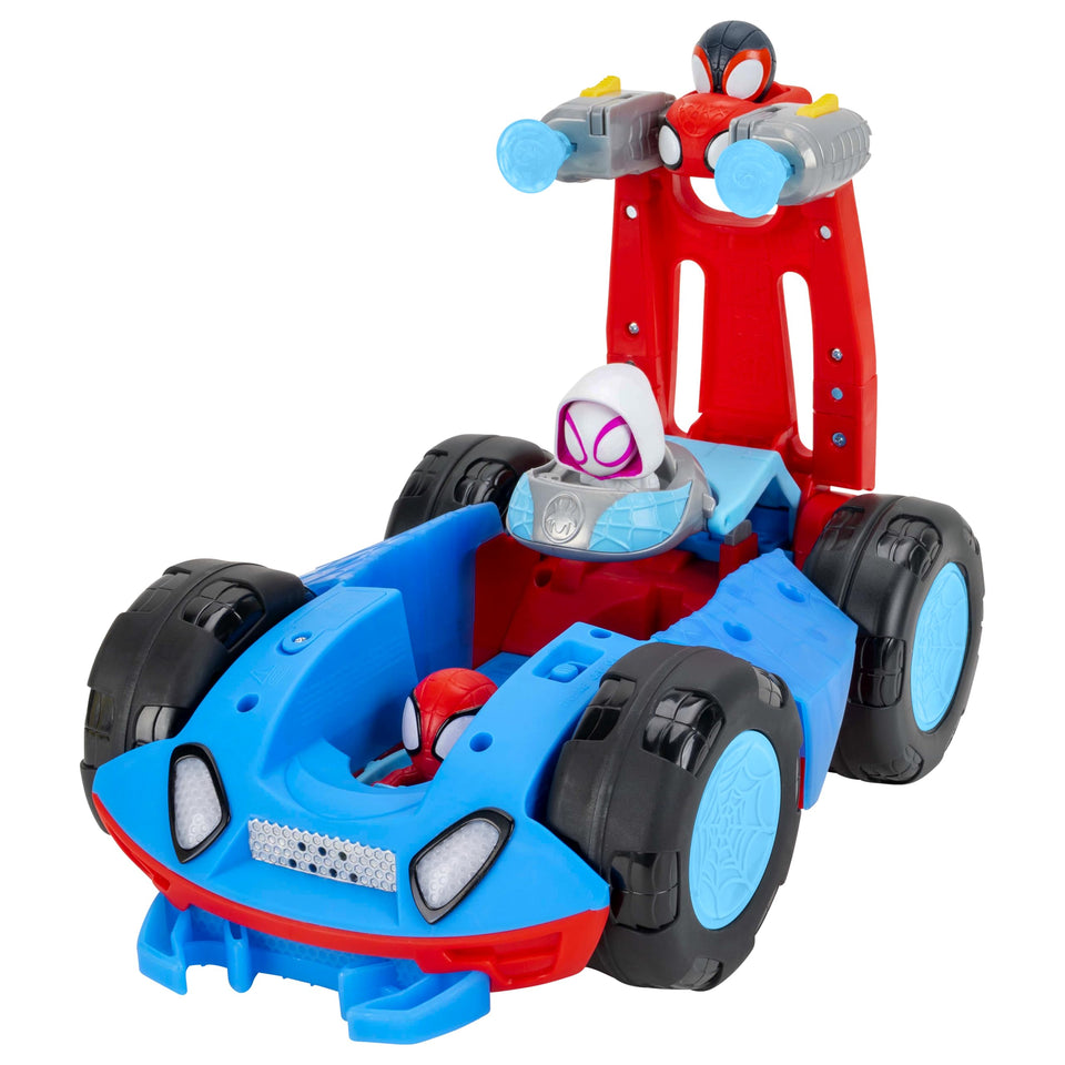 Jazwares Marvel Spidey speeder-side in action for fast pretend-play adventures.