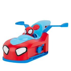 Spin motorcycle detaches for rapid separate play on the track