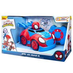 Jazwares Web Crawler blue and red colors boost visibility and excitement.