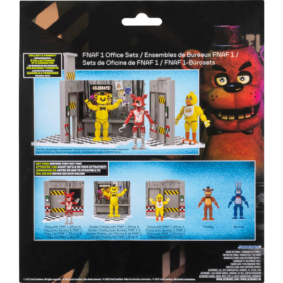 Jazwares optical diorama with angled video screens enhances viewing from multiple angles