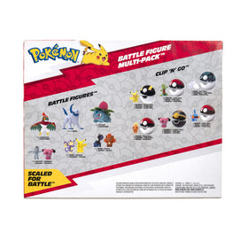 Jazwares Pokémon Battle Figure 6 Pack in-hand shot, easy to grip for young trainers