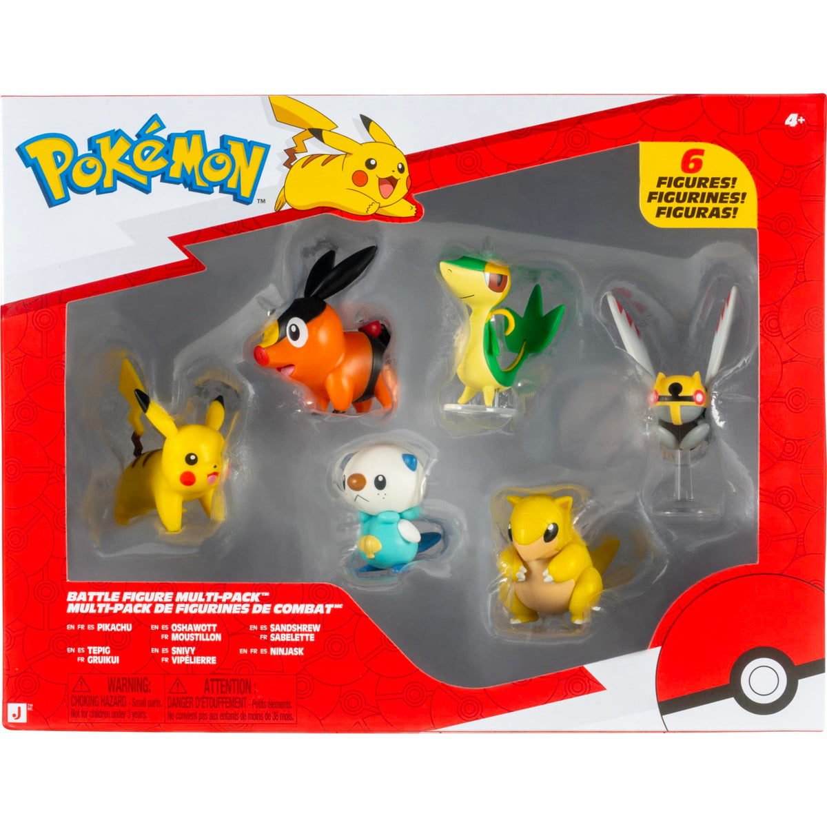 Jazwares Pokemon Battle Figure 6 Pack Oshawott figure for Clip 'N' Go adventures.