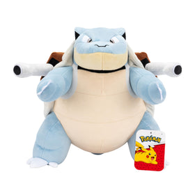 Jazwares Blastoise plush back view, perfect shelf buddy for fans and collectors.