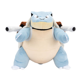 Jazwares Blastoise plush front view, cuddly companion for playtime and display.