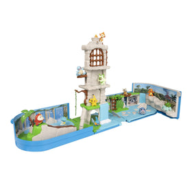 Jazwares Pokemon Carry Case Battle Ruins Playset opened for quick duels and exploration.