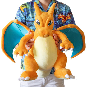 Jazwares Pokemon Charizard 24in plush front view, super soft cuddle buddy for kids