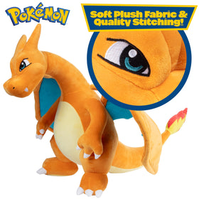 Officially licensed Charizard plush from Jazwares, Pokemon fan favorite