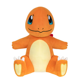 Jazwares Charmander plush 12-inch, soft cuddle buddy for play and display.