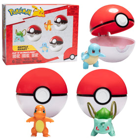 Jazwares Pokémon Clip 'N' Go Multipack front view, ready for portable battle play